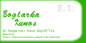 boglarka kunos business card